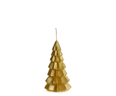 Kerstboom kaars klein - Goud