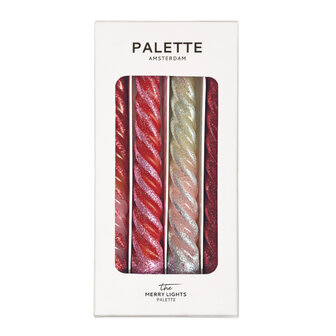 Palette Amsterdam - dip dye glitter kaarsen - set van 4 - Merry Lights