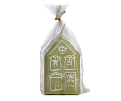 Huis Kerst kaars &ndash; By Kimmi - eucalyptus - Middel