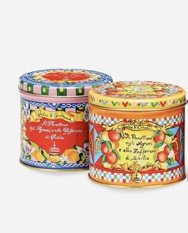 Panettone in Dolce &amp; Gabbana bewaarblik - citrus en saffraan - roze