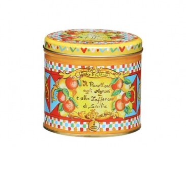 Panettone in Dolce &amp; Gabbana bewaarblik - citrus en saffraan - Geel