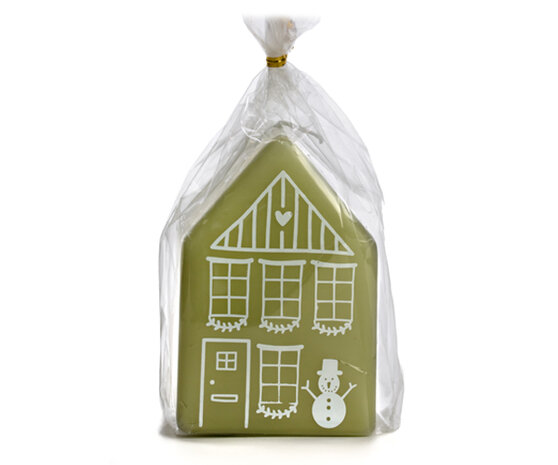 Huis Kerst kaars – By Kimmi - eucalyptus - Groot